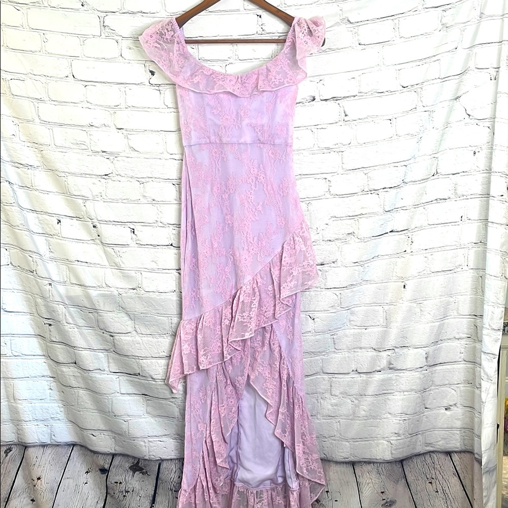 Lovers + Friends Purple Lace Dress Size X-Small Excellent Condition